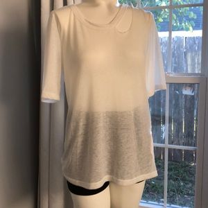 NWT Minkpink split neck tee